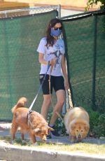 AUBREY PLAZA Out with Her Dogs in Los Feliz 05/24/2020