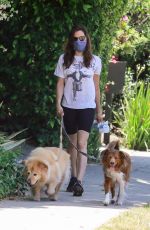 AUBREY PLAZA Out with Her Dogs in Los Feliz 05/24/2020
