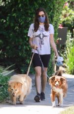 AUBREY PLAZA Out with Her Dogs in Los Feliz 05/24/2020