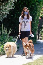 AUBREY PLAZA Out with Her Dogs in Los Feliz 05/24/2020