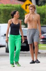 BARBARA BECKER Out with Her Son Elias in Miami 04/30/2020