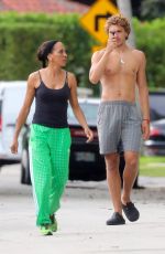 BARBARA BECKER Out with Her Son Elias in Miami 04/30/2020