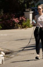 BECCA TOBIN Out with Her Dog in Los Angeles 04/11/2020