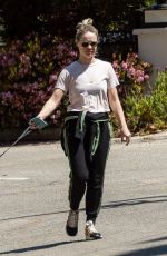 BECCA TOBIN Out with Her Dog in Los Angeles 04/11/2020