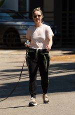 BECCA TOBIN Out with Her Dog in Los Angeles 04/11/2020