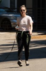BECCA TOBIN Out with Her Dog in Los Angeles 04/11/2020