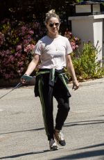 BECCA TOBIN Out with Her Dog in Los Angeles 04/11/2020