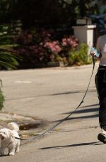 BECCA TOBIN Out with Her Dog in Los Angeles 04/11/2020