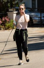 BECCA TOBIN Out with Her Dog in Los Angeles 04/11/2020