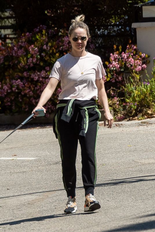 BECCA TOBIN Out with Her Dog in Los Angeles 04/11/2020