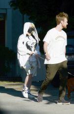 BILLIE EILISH and Finneas Out with Their Dog in Los Angeles 05/28/2020