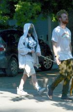 BILLIE EILISH and Finneas Out with Their Dog in Los Angeles 05/28/2020