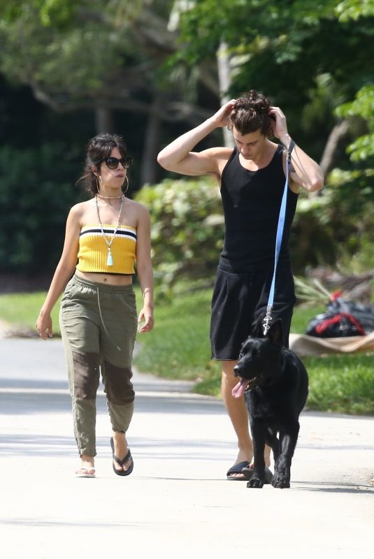 CAMILA CABELLO and Shawn Mendes Out with Their Dog in Miami 05/06/2020