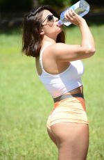 CARMEN VALENTINA and DONNA BELLA at a Park in Miami 05/24/2020