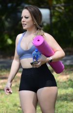 CARMEN VALENTINA and DONNA BELLA at a Park in Miami 05/24/2020