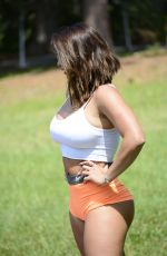 CARMEN VALENTINA and DONNA BELLA at a Park in Miami 05/24/2020