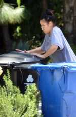 CASSIE VENTURA Takes Trash Bins Outside Her Home in Hollywood Hills 05/05/2020