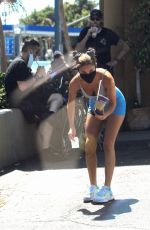 CHANTEL JEFFRIES Leaves Earthbar Vitamin & Supplements Store in West Hollywood 05/04/2020