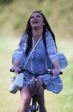 CHANTELLE HOUGHTON Out Riding a Bike in Essex 04/22/2020