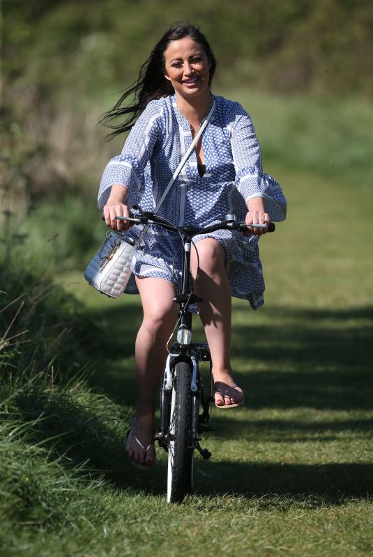 CHANTELLE HOUGHTON Out Riding a Bike in Essex 04/22/2020