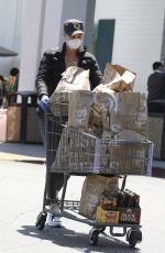 CHARLIZE THERON Leaves Bristol Farms in West Hollywood 05/01/2020