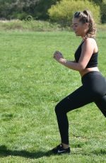 CHLOE and MADDY ROSS Workout at a Park in Chigwell 05/04/2020