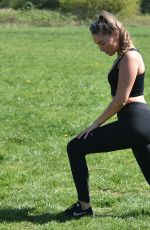 CHLOE and MADDY ROSS Workout at a Park in Chigwell 05/04/2020