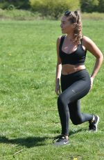 CHLOE and MADDY ROSS Workout at a Park in Chigwell 05/04/2020