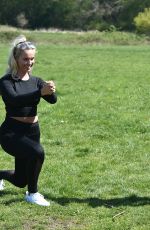 CHLOE and MADDY ROSS Workout at a Park in Chigwell 05/04/2020
