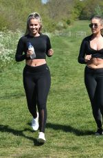 CHLOE and MADDY ROSS Workout at a Park in Chigwell 05/04/2020