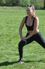 CHLOE and MADDY ROSS Workout at a Park in Chigwell 05/04/2020