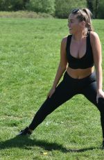 CHLOE and MADDY ROSS Workout at a Park in Chigwell 05/04/2020