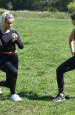 CHLOE and MADDY ROSS Workout at a Park in Chigwell 05/04/2020