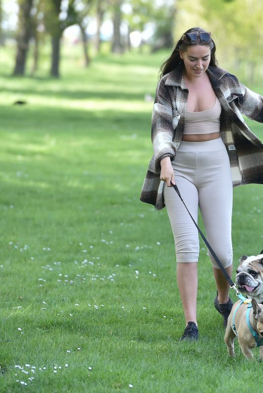 CHLOE ROSS Out with Her Dogs in Chigwell 05/13/2020
