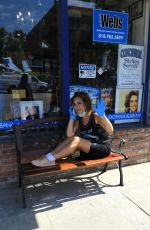 CLAUDIA WLLS Outside Her Shop in Studio City 05/29/2020