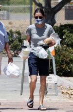 COURTENEY COX Wearing a Mask at Farmer