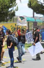 COURTNEY EATON at Black Lives Matter Rally in Los Angeles 05/30/2020