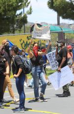 COURTNEY EATON at Black Lives Matter Rally in Los Angeles 05/30/2020