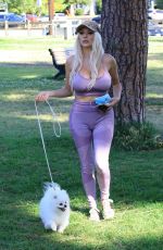 COURTNEY STODDEN Out with Her Dog in Moorpark in Studio City 05/28/2020