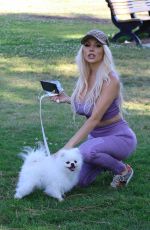 COURTNEY STODDEN Out with Her Dog in Moorpark in Studio City 05/28/2020