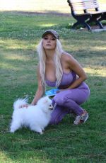 COURTNEY STODDEN Out with Her Dog in Moorpark in Studio City 05/28/2020