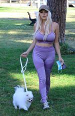 COURTNEY STODDEN Out with Her Dog in Moorpark in Studio City 05/28/2020