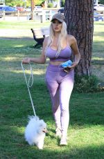 COURTNEY STODDEN Out with Her Dog in Moorpark in Studio City 05/28/2020