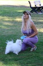 COURTNEY STODDEN Out with Her Dog in Moorpark in Studio City 05/28/2020