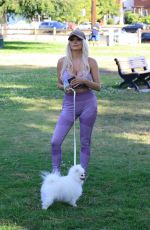 COURTNEY STODDEN Out with Her Dog in Moorpark in Studio City 05/28/2020