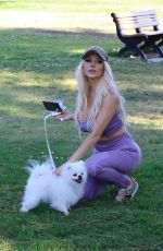 COURTNEY STODDEN Out with Her Dog in Moorpark in Studio City 05/28/2020