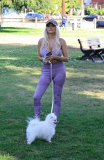 COURTNEY STODDEN Out with Her Dog in Moorpark in Studio City 05/28/2020