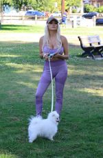 COURTNEY STODDEN Out with Her Dog in Moorpark in Studio City 05/28/2020