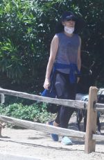 COURTNEY THORNE-SMITH Out with Her Dogs in Pacific Palisades 05/01/2020 