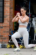 DANIELLE LLOYD Working Outside Her Home in London 05/17/2020